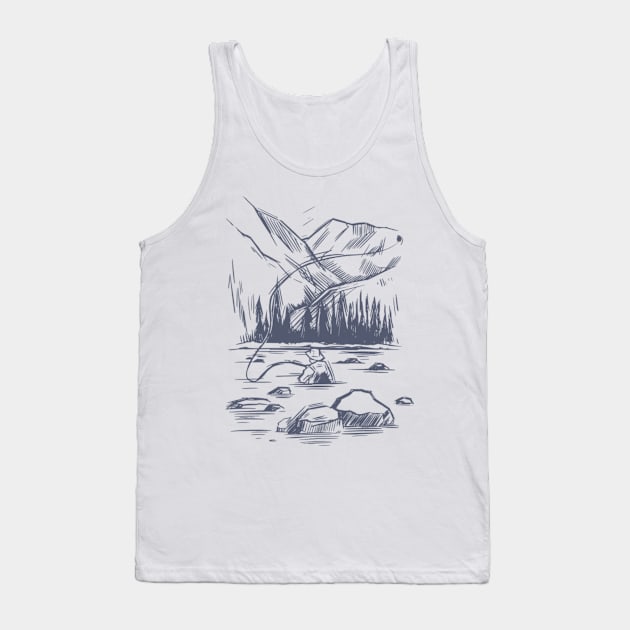 Fisherman Tank Top by handdrawnillustrationart